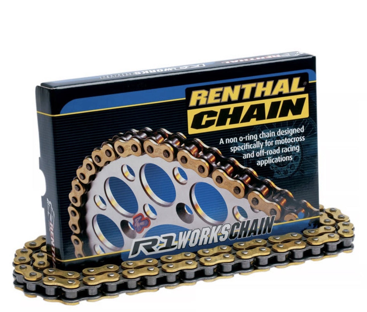 Renthal Sprocket & Chain Kit for Yamaha YZ250F 2001-2024 13T 51T Blue Gold New3