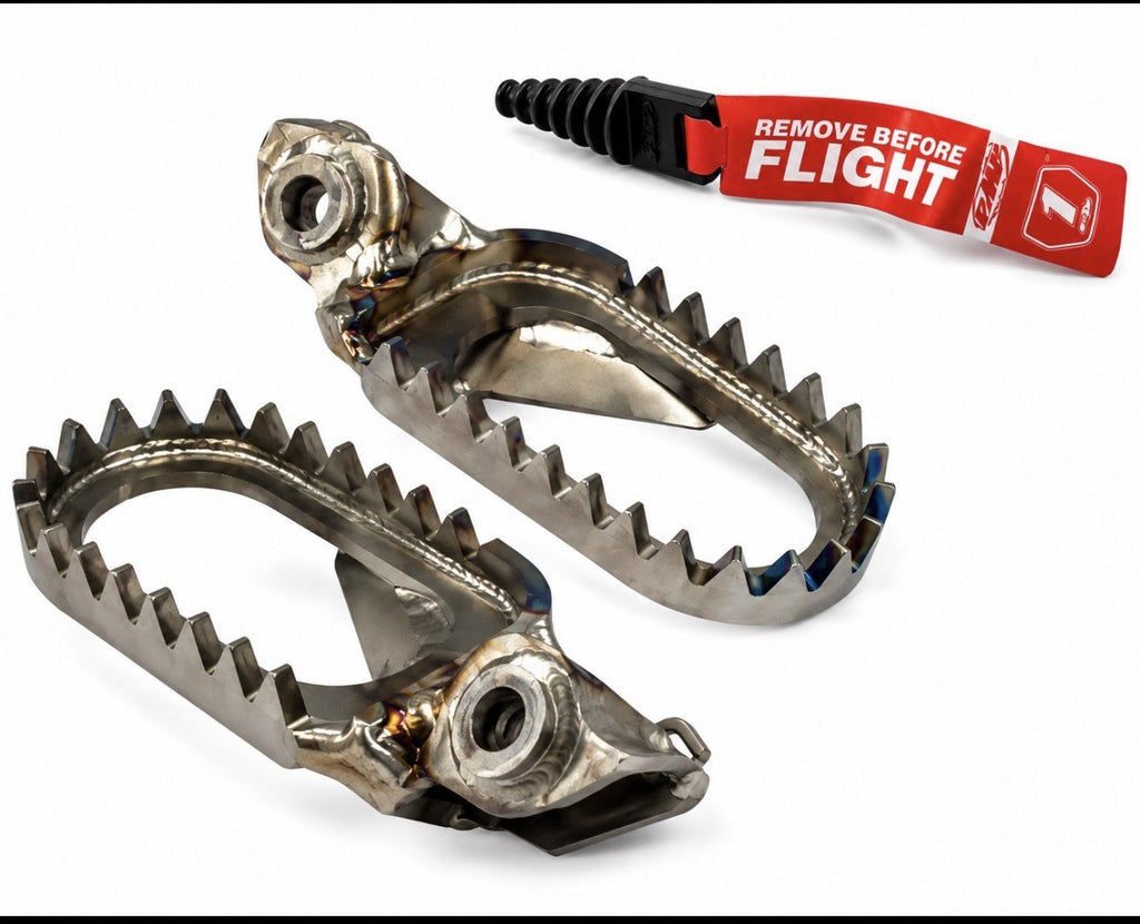 Titanium Wide Foot Pegs KTM Husqvarna GasGas 125 SX TC MC 2016-2024 Footrests0
