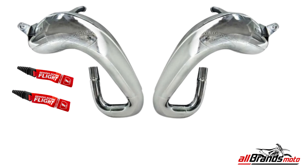 Yamaha Banshee YFZ350 FMF Fatty Chrome Exhaust Pipe 2 Stroke Free Exhaust Plug0