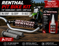 Renthal 7/8 Silver Pit Bike Handlebar Grips Glue Kit CRF50 KLX110 TTR1100
